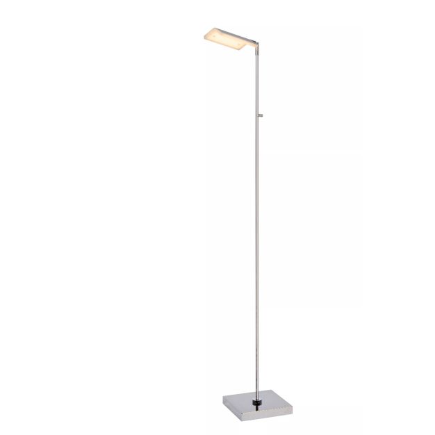 Lucide Aaron - lampadaire - 20 x 20 x 134 cm - 10W dim to warm LED inclus - chrome