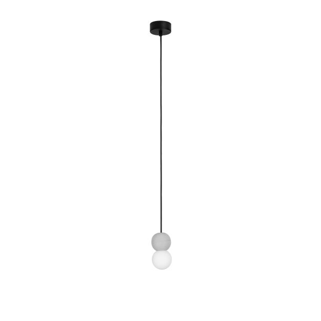 Nova Luce Zero - lampe suspendue - Ø 8 x 115 cm - gris