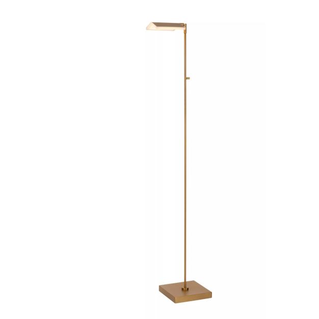 Lucide Aaron - lampadaire - 20 x 20 x 134 cm - 10W dim to warm LED inclus - laiton