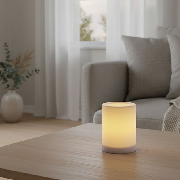 ONE Light LED Flickering Candle - Ø 10 x 15 cm - avec 2 piles AA