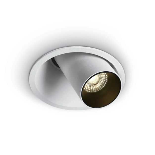 ONE Light Cylindres COB encastrés - spot encastré - Ø 9,1 x 9 cm - 7W LED dimmable inclus - blanc