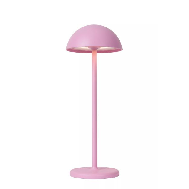 Lucide Joy - lampe de table rechargeable - Ø 12 x 32 cm - 1,5W dimmable LED inclus - IP54 - rose