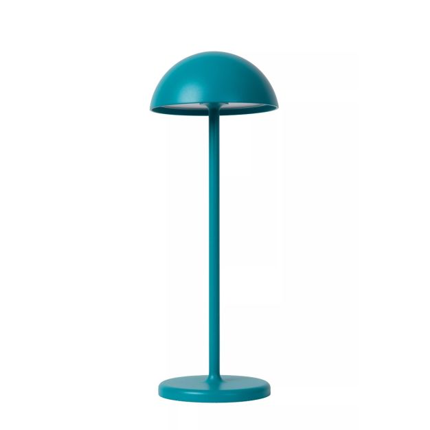 Lucide Joy - lampe de table rechargeable - Ø 12 x 32 cm - 1,5W dimmable LED inclus - IP54 - turquoise