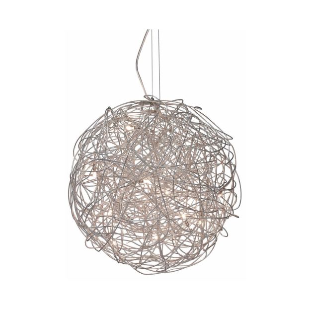 Artdelight Draga - lampe suspendue - Ø 50 cm - 10 x 14W halogène inclus - acier mat