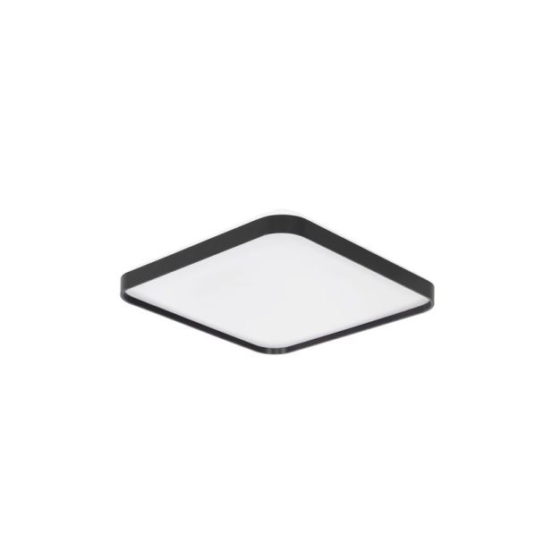 Nova Luce Athos - plafonnier - 48 x 48 x 6 cm - 30W LED inclus - noir sable