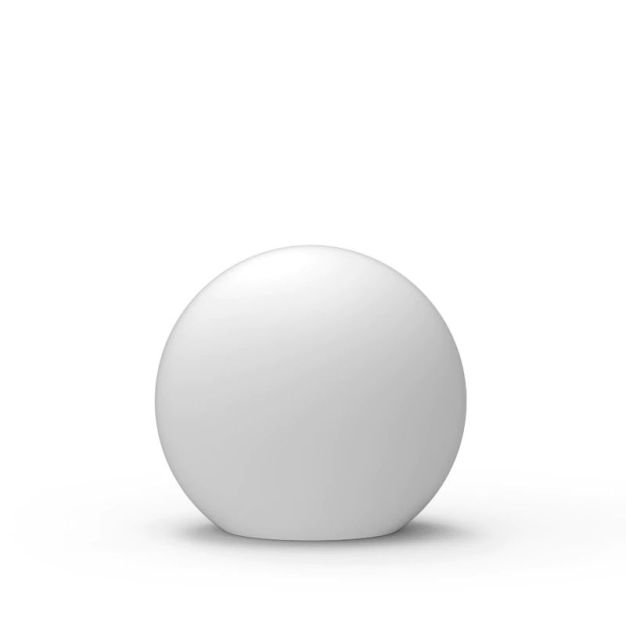 New Garden Buly 60 - lampe de table solaire rechargeable avec câble - Ø 60 x 34 x 55 cm - 1W RGB LED inclus - IP65 - blanc