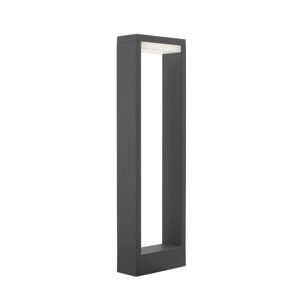 Nova Luce Lugo - lampe de jardin - 6 x 15 x 50 cm - 10W LED inclus - IP54 - gris foncé