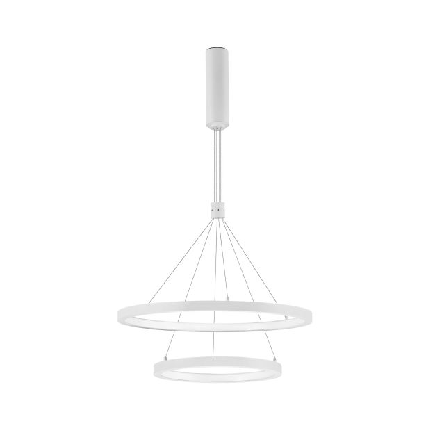 Nova Luce Empatia - lampe suspendue - Ø 60 x 120 cm - 60W LED dimmable inclus - blanc sable