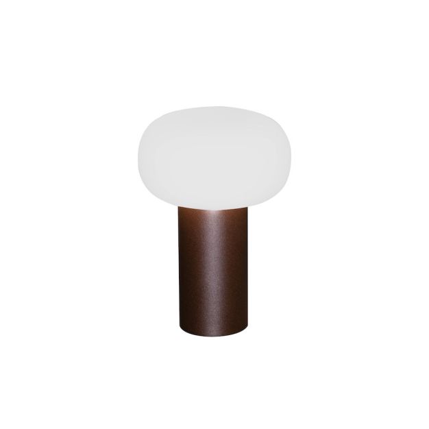 Konstsmide Antibes - lampe de table - Ø 13 x 19 cm - 2,5W LED dimmable + RGB inclus - rechargeable - IP54 - rouille