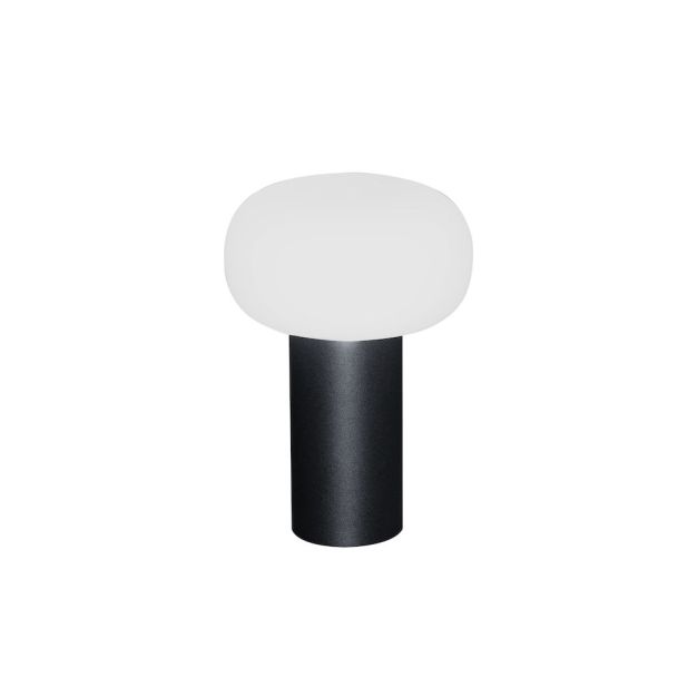 Konstsmide Antibes - lampe de table - Ø 13 x 19 cm - 2,5W LED dimmable + RGB inclus - rechargeable - IP54 - noir