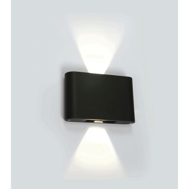 ONE Light Outdoor Slim Range - applique murale extérieure - 18 x 4,2 x 11,5 cm - 2 x 6W LED inclus - IP54 - anthracite