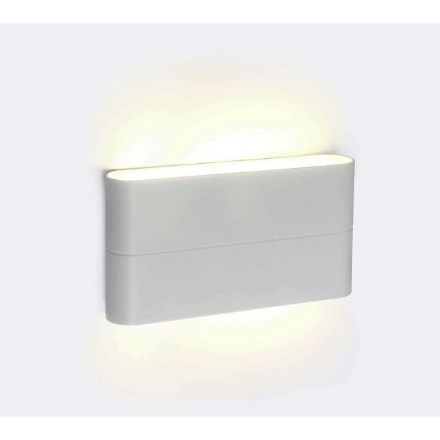 ONE Light Outdoor Slim Range - applique murale extérieure - 17,5 x 9 x 2,8 cm - 2 x 6W LED inclus - IP54 - blanc