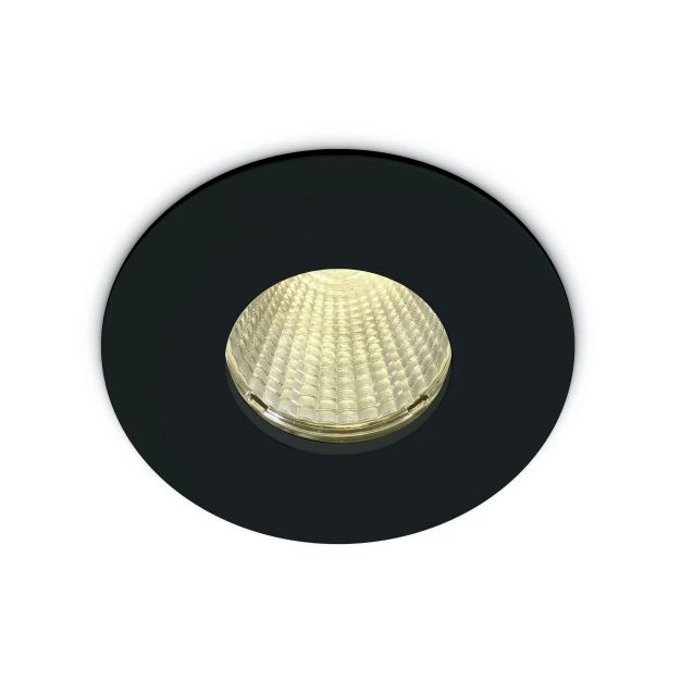 ONE Light COB Bathroom High Power - spot encastré - Ø 83 mm, Ø 70 mm encastré - 12W LED inclus - IP64 - noir