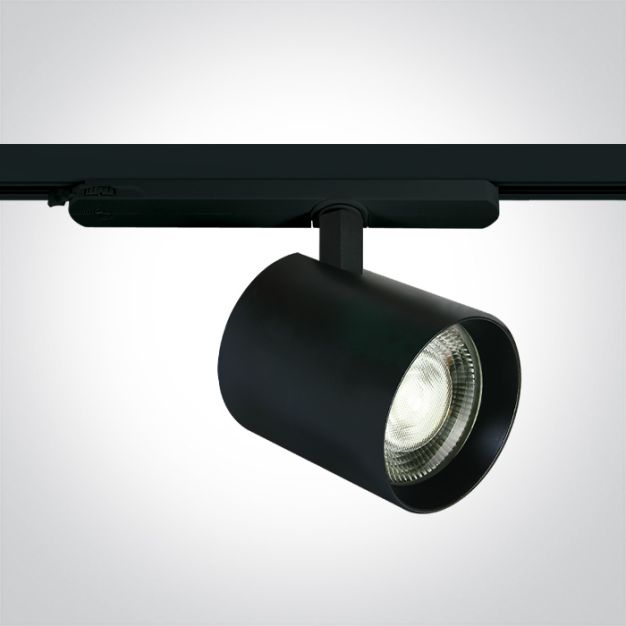 ONE Light COB Shop Range - spot sur rail - Ø 10 x 10 cm - DALI - 35W LED dimmable inclus - noir - blanc couleur de lumière
