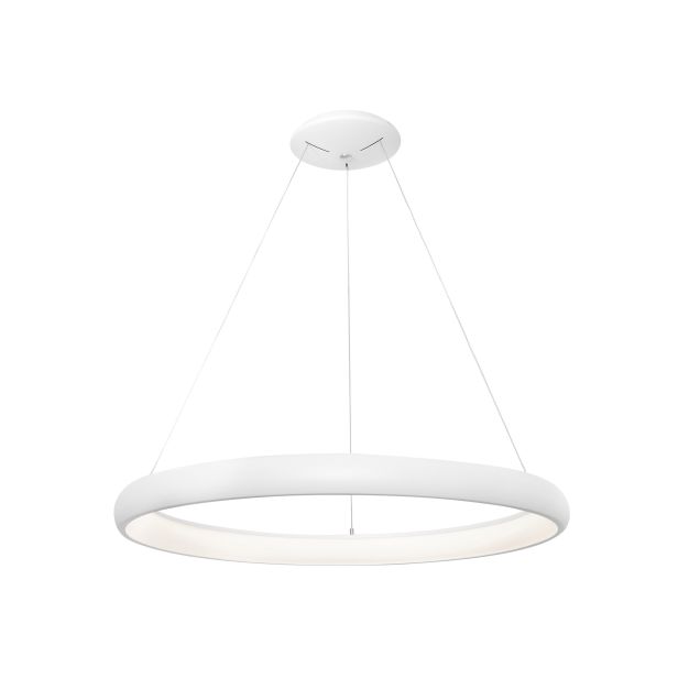 Nova Luce Albi - lampe suspendue - Ø 81 x 120 cm - 80W LED dimmable inclus - blanc