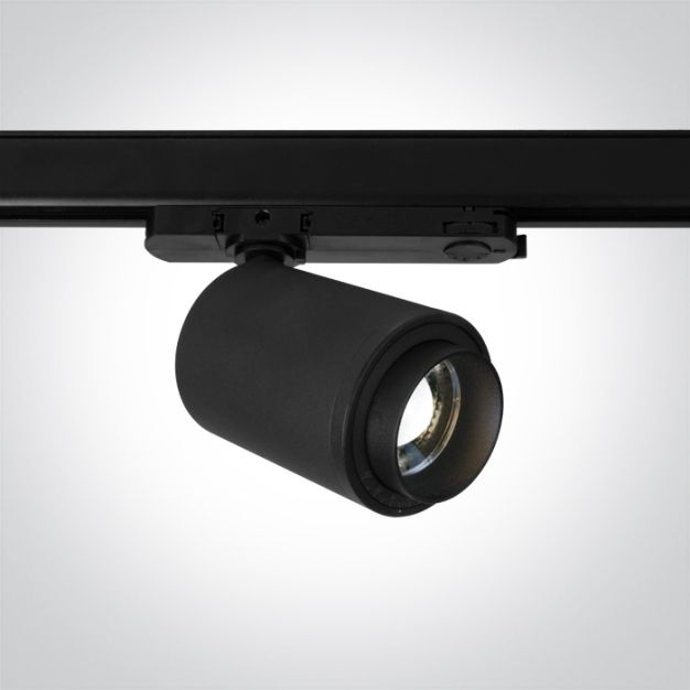 ONE Light Zoomable - spot sur rail - système de rail triphasé - Ø 7,5 x 12 cm - 30W LED inclus - noir