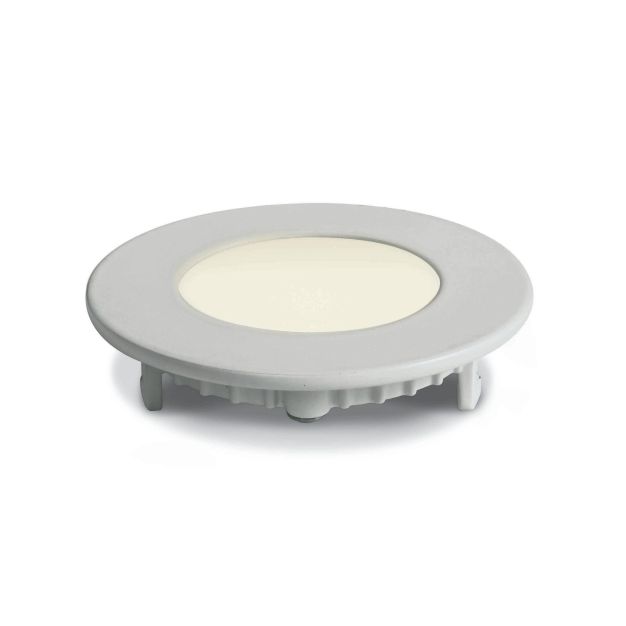 ONE Light - spot à encastrer - Ø 85 mm, Ø 70 mm encastrable - 3W LED inclus - IP40 - blanc - couleur de lumière blanc chaud