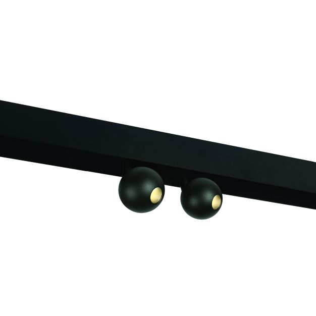 ONE Light système de rail magnétique - Ball Lights - spot sur rail - Ø 5,4 x 8 cm - 2 x 7W LED inclus - noir