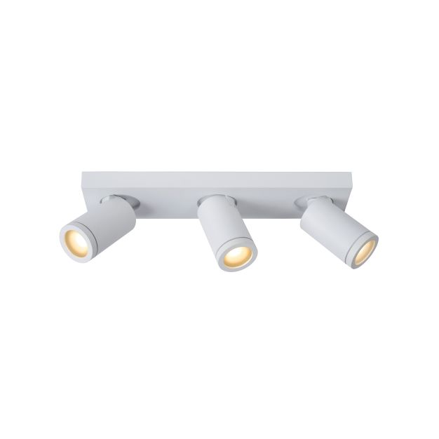 Lucide Taylor - spot en saillie 3L - 38 x 10 x 12,5 cm - 3 x 5W LED dimmable inclus - dim to warm - IP44 - blanc