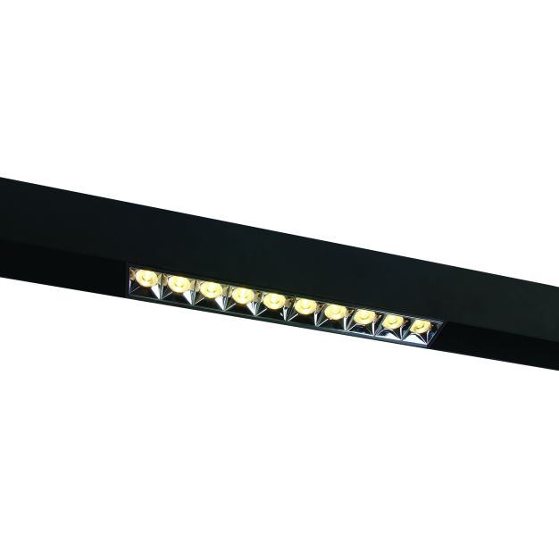 ONE Light système de rail magnétique - Linear Spots - spot sur rail - 27 x 3,7 x 4,7 cm - 22W LED inclus - noir