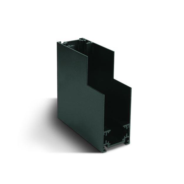 ONE Light Système de rail magnétique MAXI - profilé d'angle interne vertical - 11 x 7,5 x 4 cm - noir