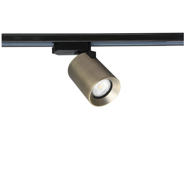 Artdelight Megano - spot sur rail pour rail monophasé - Ø 7 x 13 cm - bronze antique