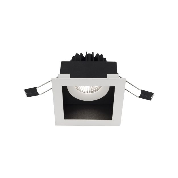 Nova Luce Olbia - spot encastrable - 90 x 90 mm, 80 x 80 mm encastrable - IP44 - blanc et noir