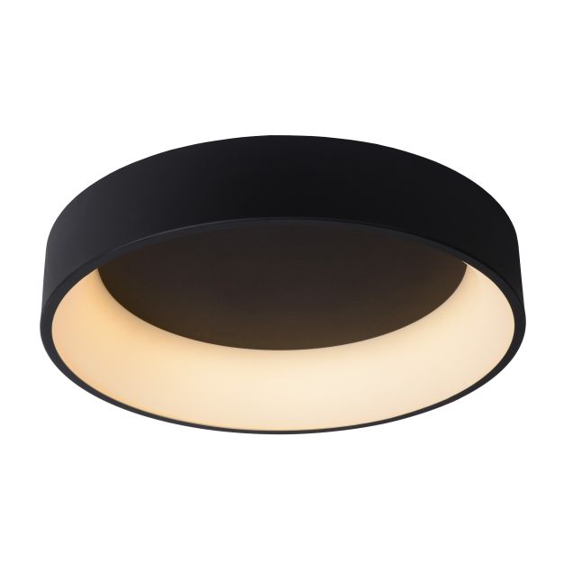 Lucide Talowe - plafonnier - Ø 60 x 13 cm - 42W LED dimmable inclus - noir