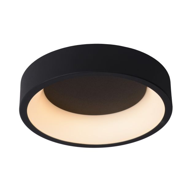 Lucide Talowe - plafonnier - Ø 30 x 8 cm - 20W LED dimmable inclus - noir