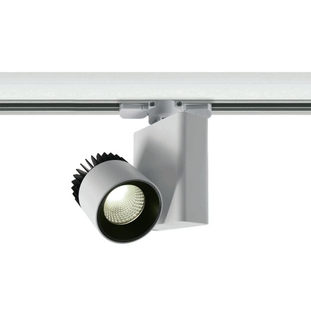 ONE Light COB Dark Light - spot sur rail - système de rail triphasé - Ø 6,5 x 10,5 cm - 10W LED inclus - blanc - couleur de lumière blanche