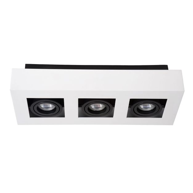 Lucide Xirax - spot en saillie - 36 x 14 x 8,8 cm - 3 x 5W LED dimmable inclus - dim to warm - white