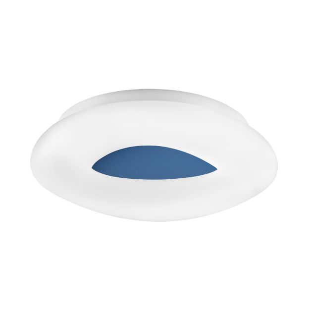 Nova Luce Cia - plafonnier - Ø 45 x 9,5 cm - 38W LED dimmable inclus - bleu