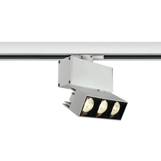 ONE Light Mirror Square - spot sur rail - système de rail triphasé - 11,8 x 4,2 x 5,4 cm - 12W LED inclus - blanc