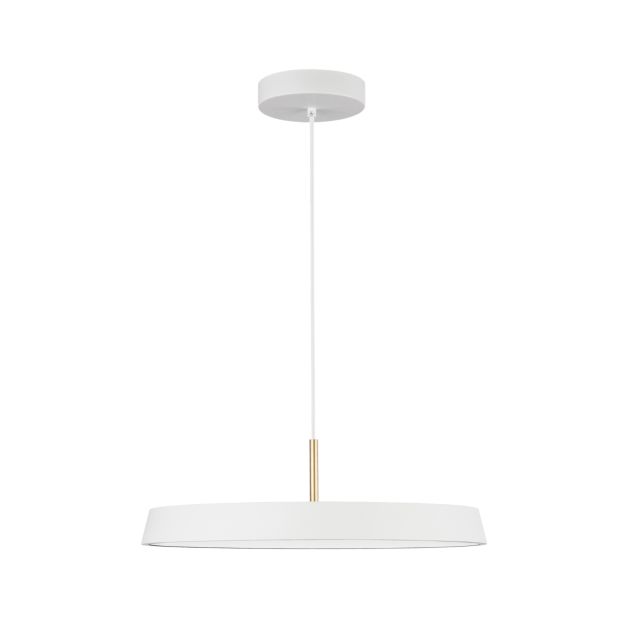 Nova Luce Vetro - lampe suspendue - Ø 50 x 130 cm - 37W LED inclus - blanc mat