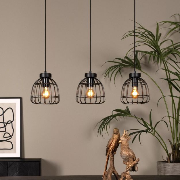 Lucide Filox - lampe suspendue - 80 x 20 x 181,5 cm - noir