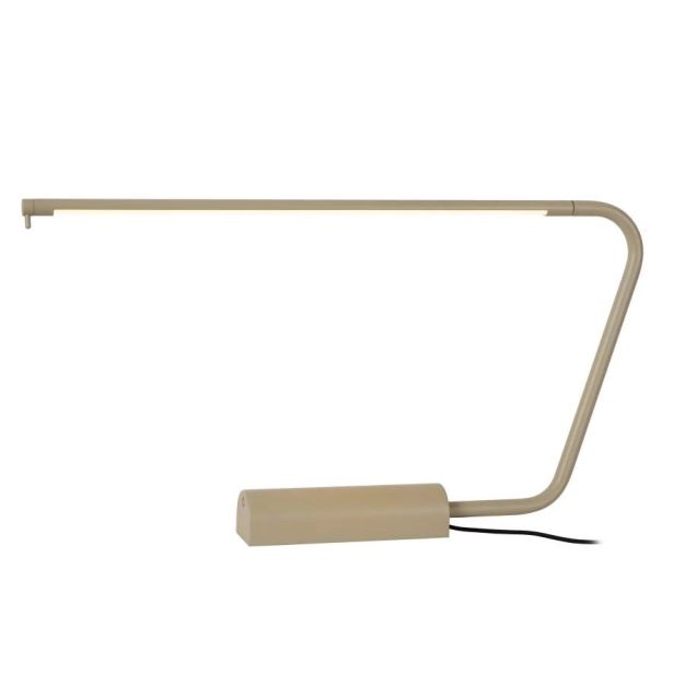 Lucide Madison - lampe de bureau avec variateur tactile - 62,5 x 5,5 x 33 cm - 6,5W LED dimmable inclus - taupe