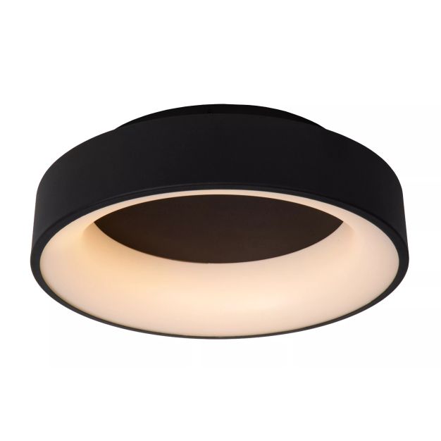 Lucide Mirage - plafonnier - Ø 38 x 11,5 cm - 22W LED dimmable inclus - noir