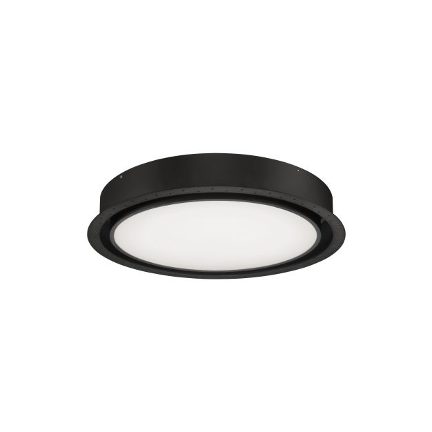 Nova Luce Perfect Profile Trimless - spot encastré sur télécommande (incl.) - Ø 600 mm, 670 mm encastré - 40W LED dimmable inclus - 2700K-6000K - noir