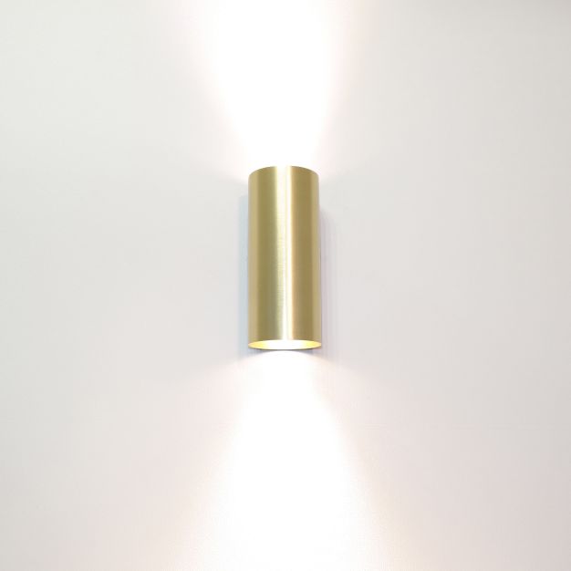 Artdelight Roulo2 - applique murale - Ø 6,5 x 15,4 cm - or mat