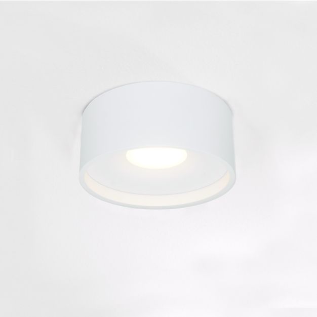 Artdelight Oran - plafonnier - Ø 12 x 5 cm - 10W LED dimmable inclus - IP54 - blanc