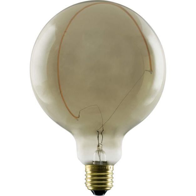 Segula Ampoule LED - Illusion Globe Croissant Incliné - Ø 12,5 x 18 cm - E27 - 6W dimmable - 1900K - fumé