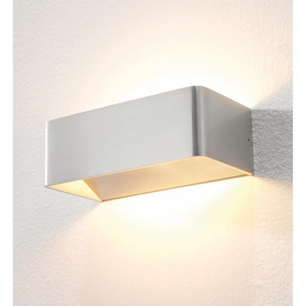 Artdelight Mainz - applique murale - 20 x 10 x 7 cm - 2 x 3W LED dimmable inclus - aluminium brossé