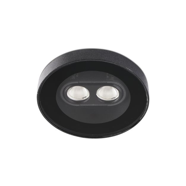 Faro Tras - projecteur de sol extérieur avec faisceau orientable - Ø 9,2 x 5,6 cm - 4W LED inclus - IP67 - noir
