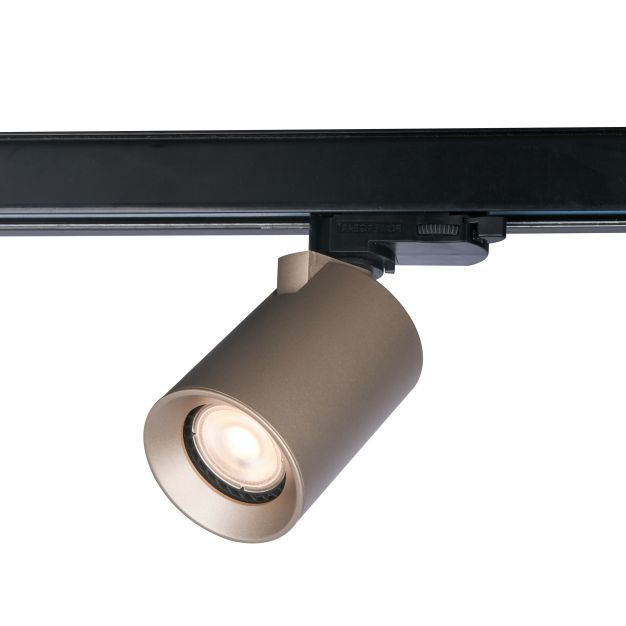 Artdelight Megano - spot sur rail 1 circuit - Ø 7 x 13 cm - champagne