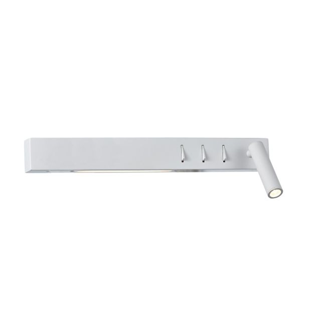 VK Lighting Bar - applique murale avec liseuse à droite - 40 x 17 x 5 cm - 3W + 2x6W LED inclus - blanc