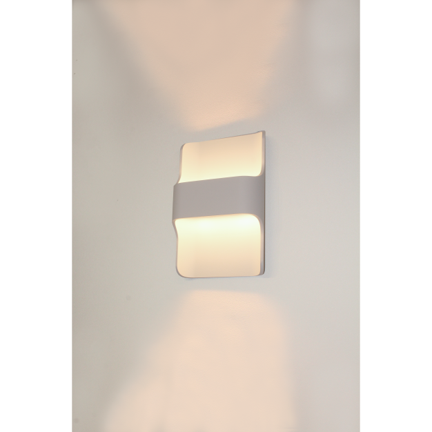 Artdelight Dallas - Applique d'extérieur - 16 x 7,8 x 24 cm - 2 x 8W LED dimmable inclus - IP65 - blanc