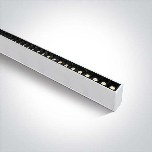 ONE Light LED Linear Profiles - plafonnier/ suspensions - 130 x 7 x 3,5 cm - 40W LED inclus - blanc - couleur de lumière réglable