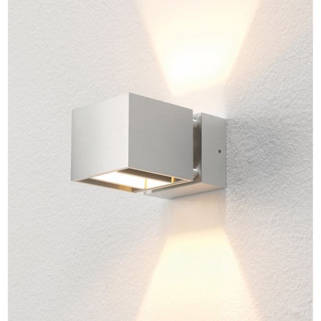 Artdelight Bfeld - Applique d'extérieur - 12,3 x 8 x 6,8 cm - 2 x 3W LED inclus - IP54 - aluminium
