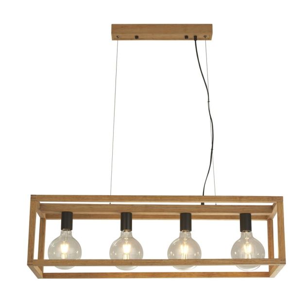 Searchlight Square - lampe suspendue - 90 x 120 cm - noir et brun