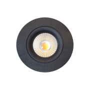Artdelight Venice 2108 - spot encastré - Ø 80 mm, Ø 68 mm encastré - 8W LED dimmable inclus - IP44 - noir